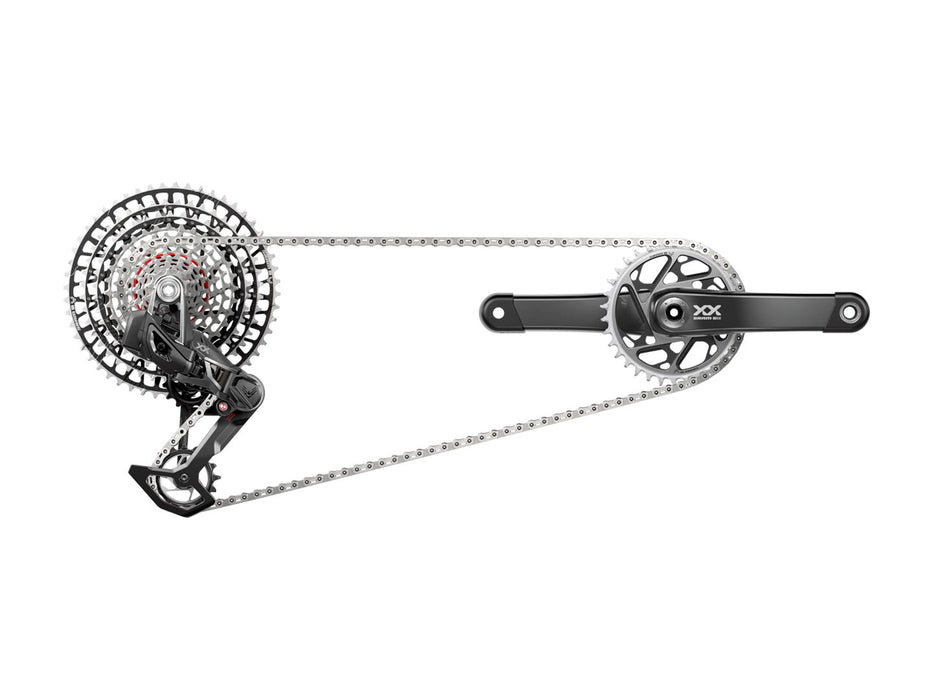 SRAM XX SL T-Type Eagle Transmission Groupset - 170mm Crank 34t Chainring AXS POD Controller 10-52t Cassette Rear Derailleur Chain