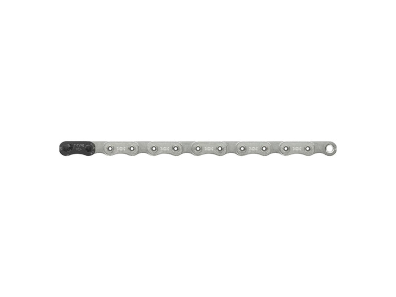 SRAM XX Eagle T-Type Flattop Chain - 12-Speed 126 Links Hollow Pin Includes PowerLock Connector PVD Coated Silver