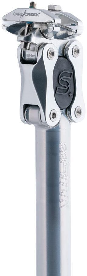 Cane Creek eeSilk+ Suspension Seatpost - Alloy 27.2 x 387mm 35mm Travel Silver