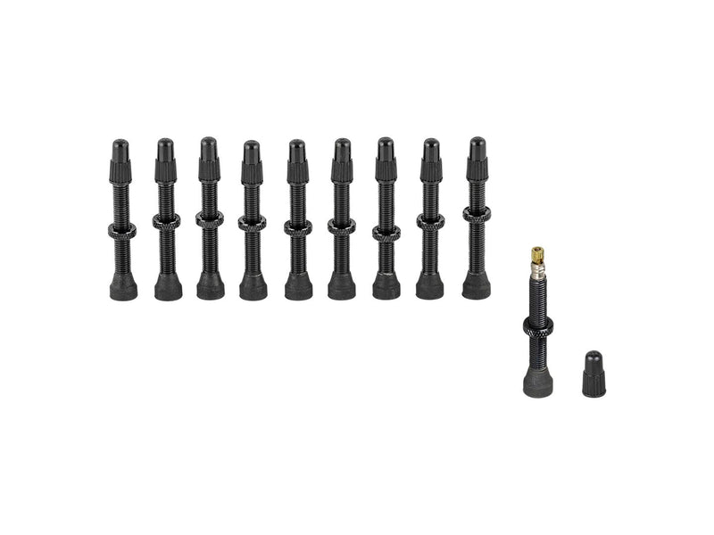 Stan's NoTubes Presta 35mm Aluminum Black 10 Pack Valve