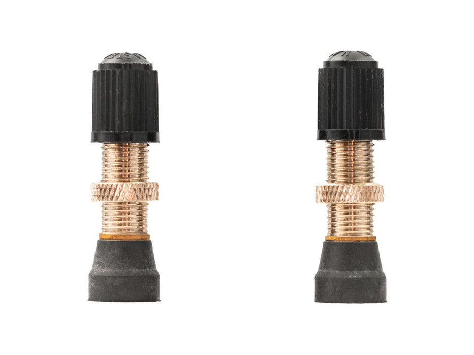 Stan's Tubeless Universal Valve Stems - Brass Regular Schrader Pair
