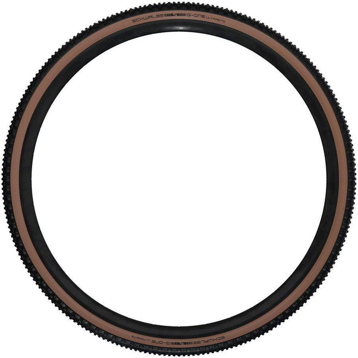 Schwalbe G-One Ultrabite Tire - 700 x 50 Tubeless Folding BLK/Bronze Performance Line Race Guard Addix