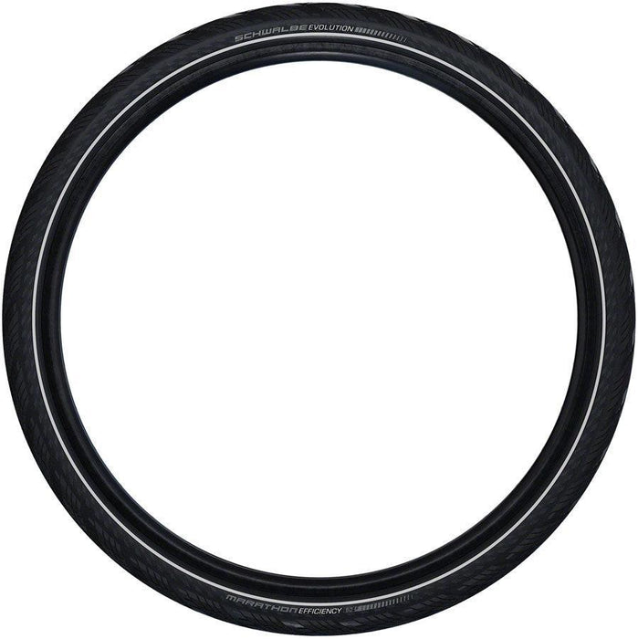 Schwalbe Marathon Efficiency Tire - 700 x 38 Clincher Folding BLK/Reflective Evolution Line Super Race Addix Race E-50