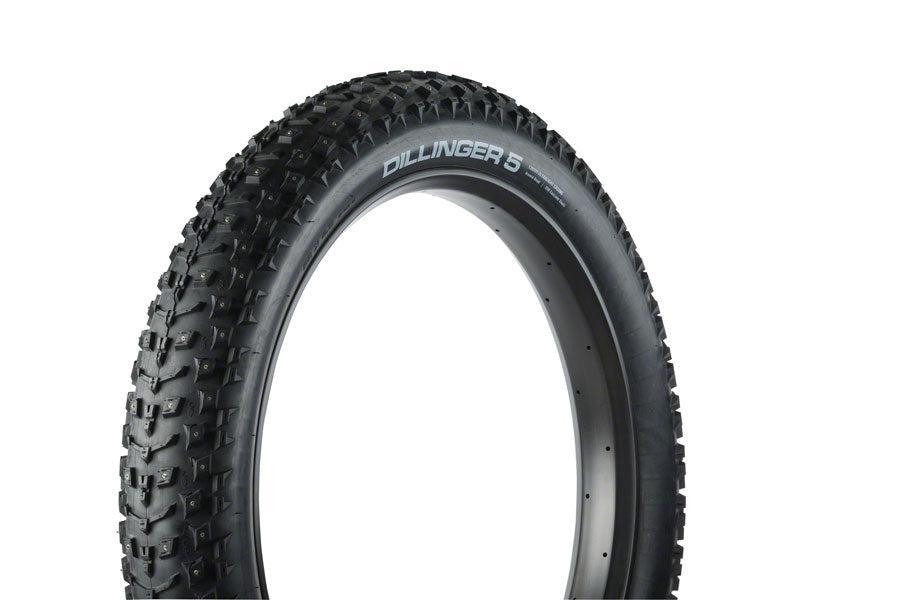 45NRTH Dillinger 5 Tire - 26 x 4.6 Tubeless Folding BLK 60 TPI 258 Carbide Steel Studs