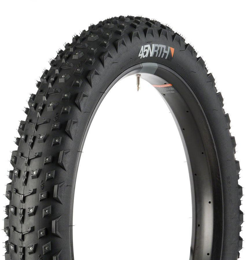 45NRTH Dillinger 4 Tire - 26 x 4 Tubeless Folding BLK 60tpi 240 Carbide Steel Studs