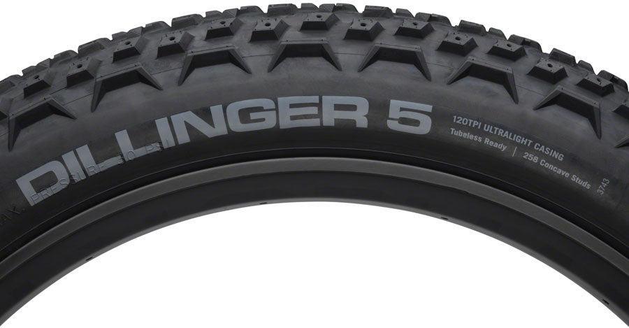 45NRTH Dillinger 5 Tire - 26 x 4.6 Tubeless Folding BLK 120 TPI Custom Studdable