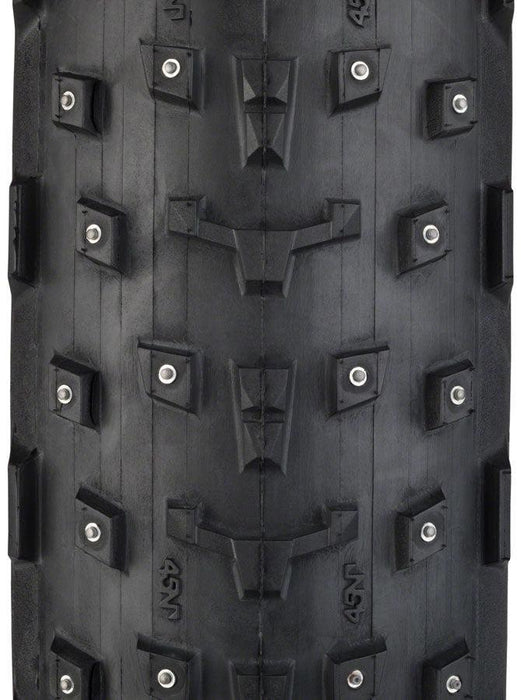 45NRTH Dillinger 4 Tire - 27.5 x 4 Tubeless Folding BLK 120 TPI 252 Concave Carbide Aluminum Studs