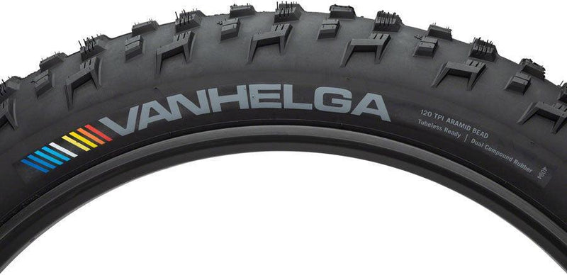 45NRTH Vanhelga Tire - 26 x 4.2 Tubeless Folding Black 120 TPI