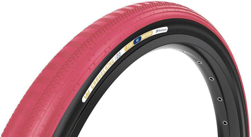 Panaracer GravelKing SS Tire - 700 x 45 Tubeless Folding Cranberry/Black