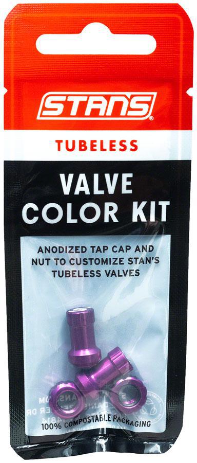 Stan's Tubeless Valve Stem Cap Color Kit - Purple Pair