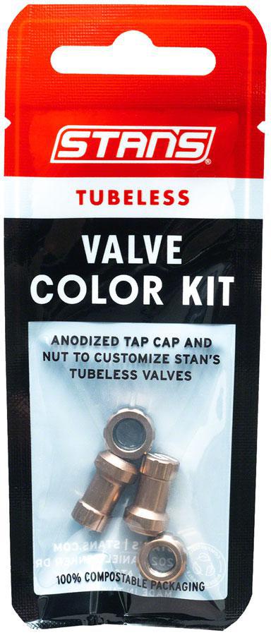 Stan's Tubeless Valve Stem Cap Color Kit - Copper Pair