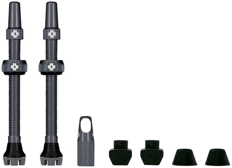 Muc-Off V2 Tubeless Valve Kit - Gray 44mm Pair