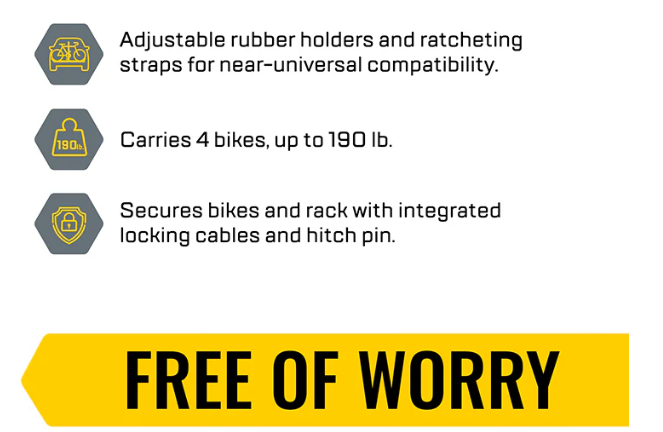 Hitch Mount Car Rack- SARIS FREEDOM 4 BIKE