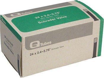 Q-Tubes 24" x 2.4-2.75" Schrader Valve Tube *Low Lead Valve*-Voltaire Cycles