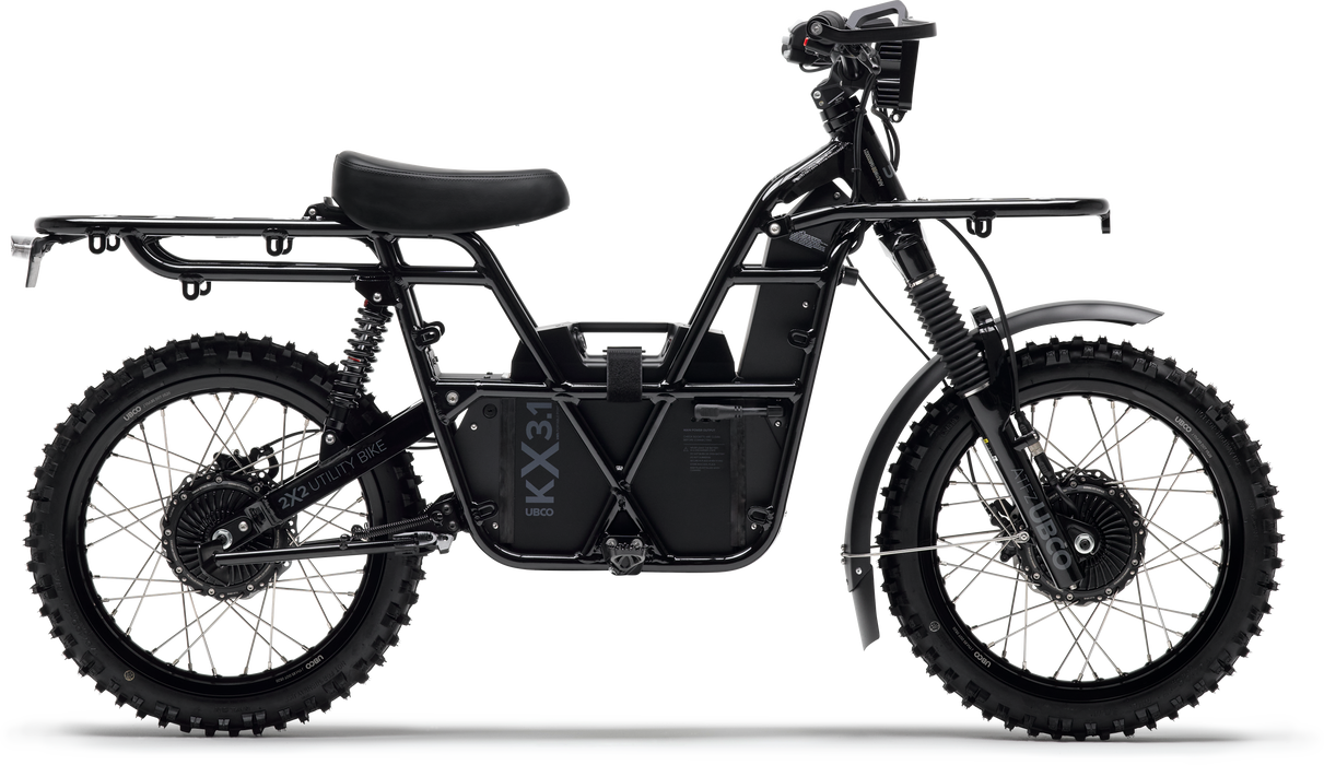 UBCO's all-terrain, lightweight electric bikes are powered with 1kW motor  in each wheel