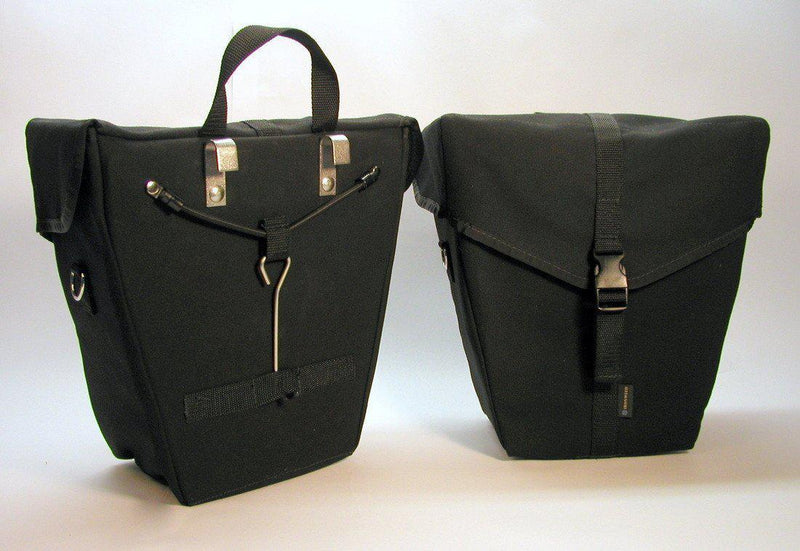 Ironweed Elinor Canvas Bicycle Panniers - handmade-Voltaire Cycles