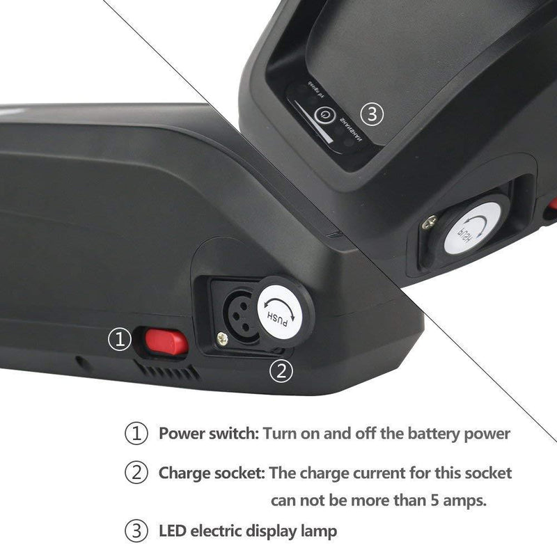52v Panasonic 17ah Jumbo Shark Electric Bike Lithium Ion Battery Pack - Long Range-Voltaire Cycles