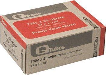 Q-Tubes 700c x 23-25mm 48mm Presta Valve Tube 126g-Voltaire Cycles