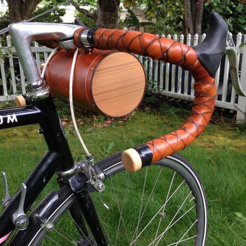 Walnut Studiolo Barrel Bag for Bicycle Handlebar or Saddle-Voltaire Cycles