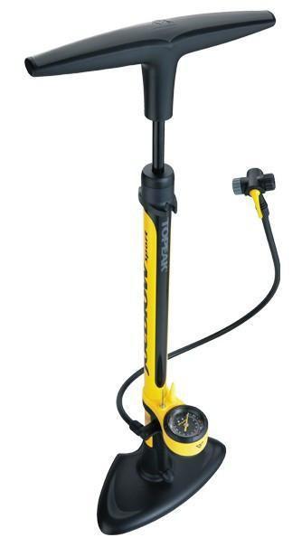 Topeak Joe Blow Sport II Floor Pump: Yellow-Voltaire Cycles