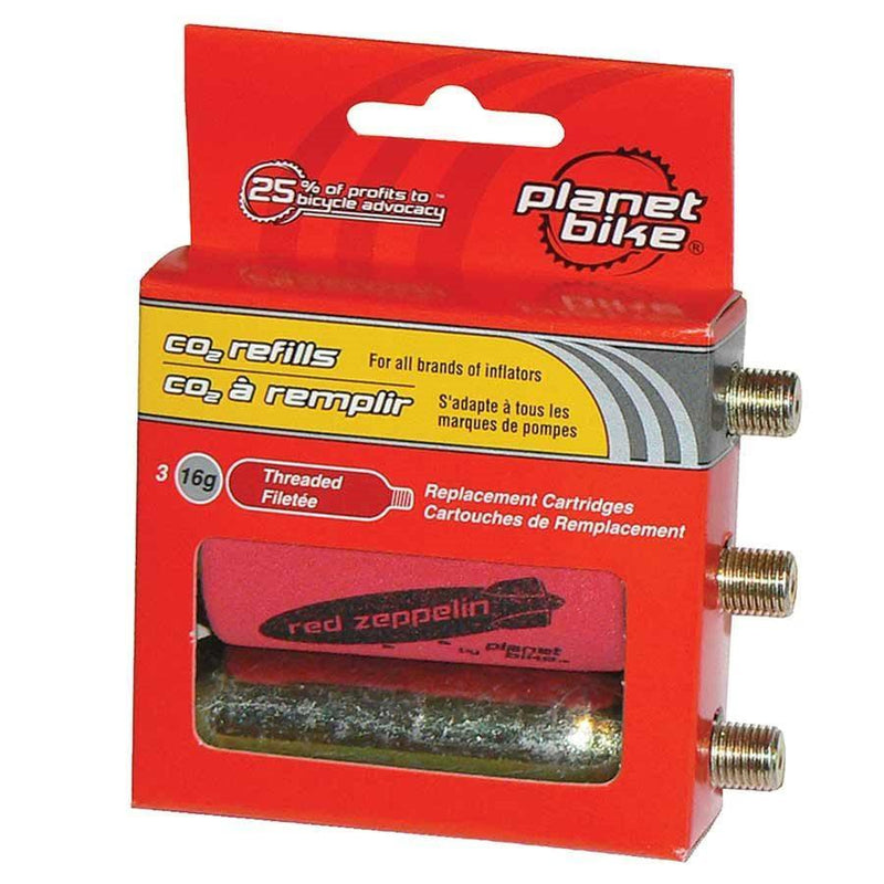 Planet Bike CO2 3-Pack Cartridges for Air Kiss Pump-Voltaire Cycles