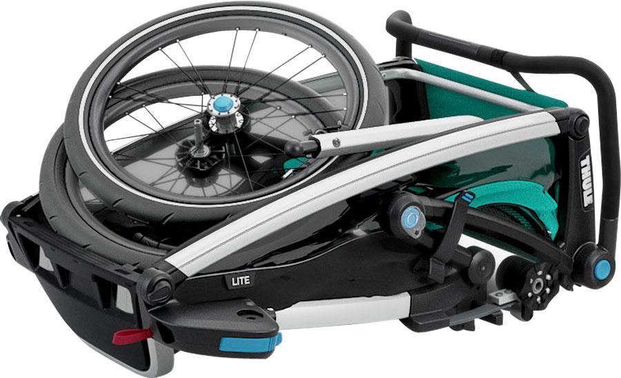 Thule Chariot Lite 1 Trailer and Stroller: Bluegrass, 1 Child-Voltaire Cycles