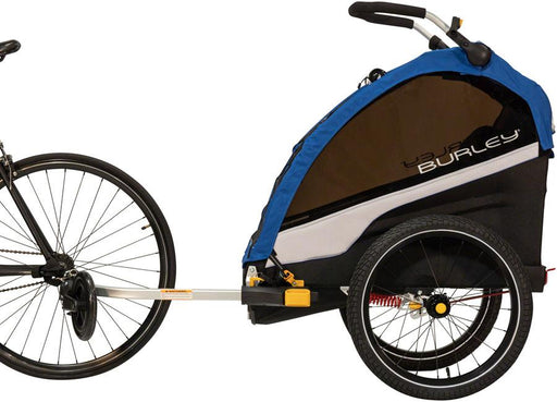 Burley D'Lite Single Child Trailer: Old School Blue-Voltaire Cycles