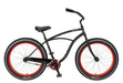 Baja Cruz - beach cruiser single-speed bicycle in black/red-Voltaire Cycles