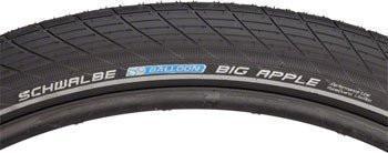 Schwalbe Big Apple Tire, 28x2.35 Wire Bead Black with Reflective Sidewall and RaceGuard Protection-Voltaire Cycles