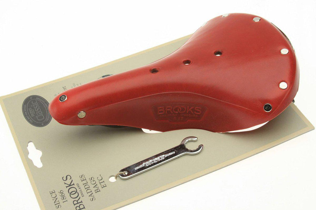 Brooks B17 Standard Red Leather Saddle-Voltaire Cycles