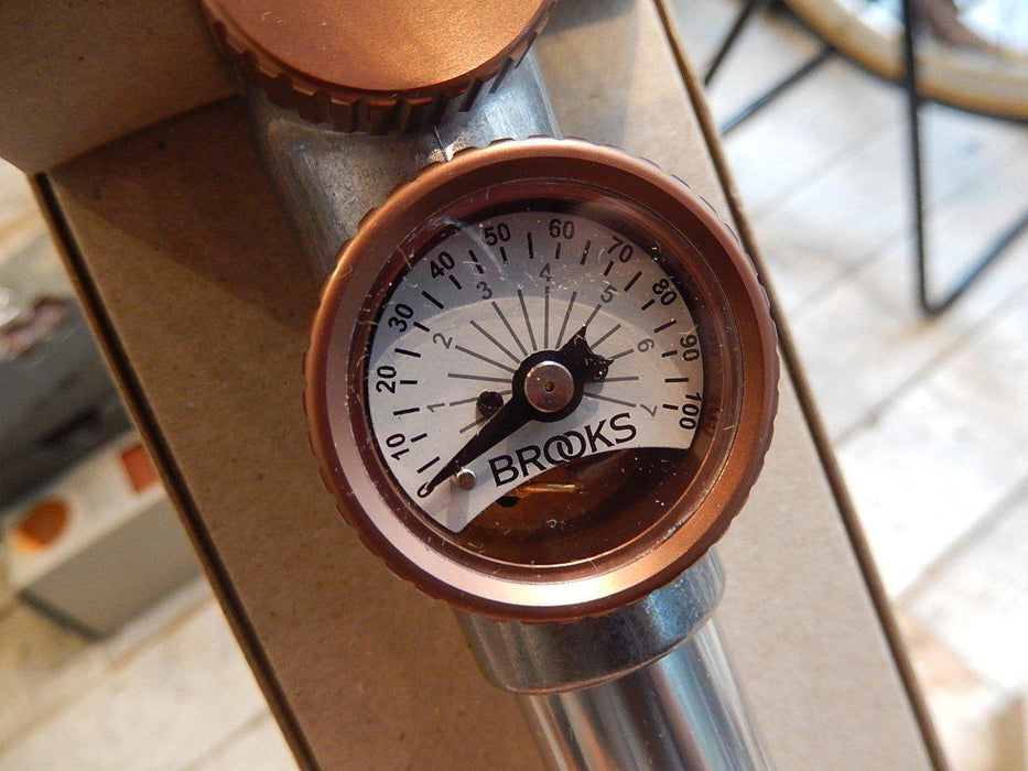 Brooks P1 Bicycle Hand Pump w/ Gauge-Voltaire Cycles
