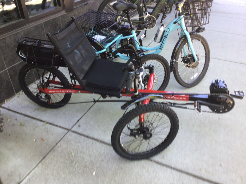 1000 Watt Electric Voltaire Conversion Sun Seeker Recumbent Trike Eco-Tad SX, Bafang Mid Dirve, Tadpole Recumbent Trike