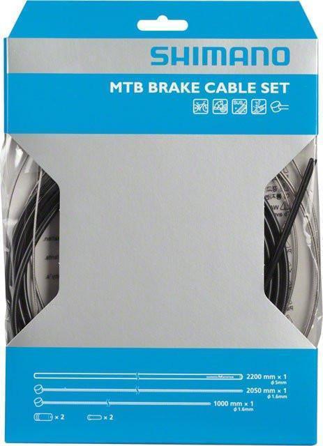 Shimano MTB Stainless Brake Cable and Housing Set, Black-Voltaire Cycles