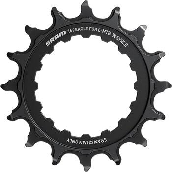 SRAM 16t Bosch Direct Mount 11/12-Speed X-Sync2 Eagle Chainring, Black-Voltaire Cycles