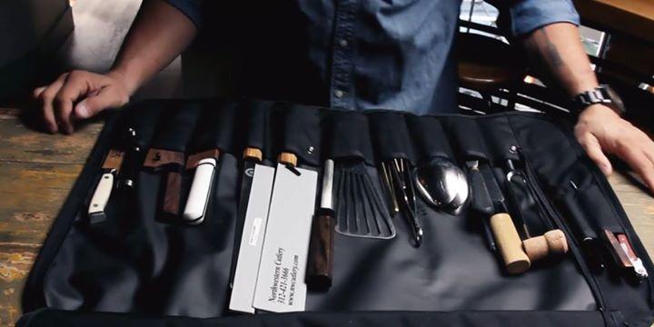 Chrome Chef's Knife Roll
