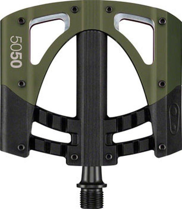 Crankbrothers 5050 dh / race bicycle pedals Army Green/Black-Voltaire Cycles