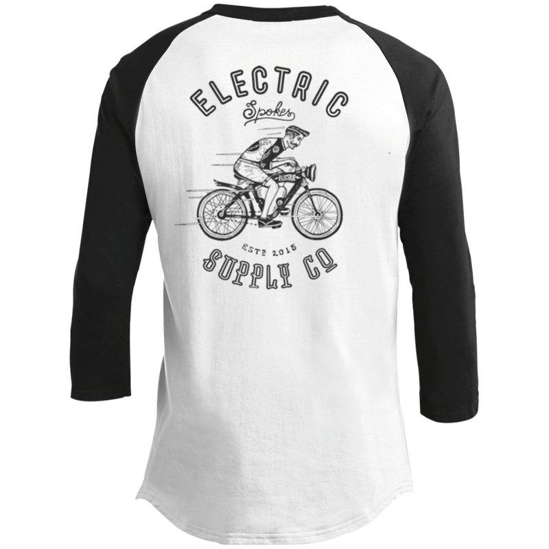 The Voltaire Cycles Baseball T-Shirt-Voltaire Cycles