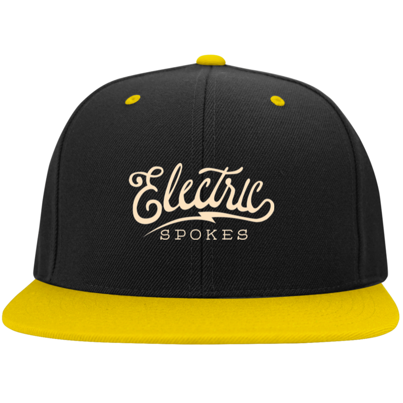 Voltaire Cycles Flat Bill High-Profile Snapback Hat-Voltaire Cycles