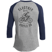 The Voltaire Cycles Baseball T-Shirt-Voltaire Cycles
