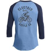 The Voltaire Cycles Baseball T-Shirt-Voltaire Cycles