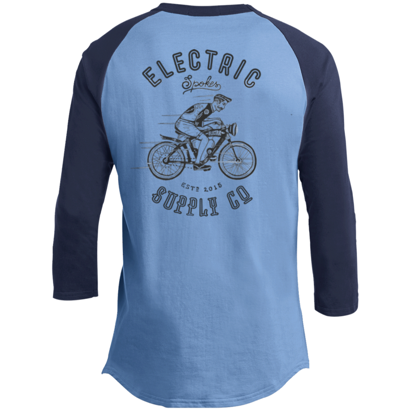 The Voltaire Cycles Baseball T-Shirt-Voltaire Cycles