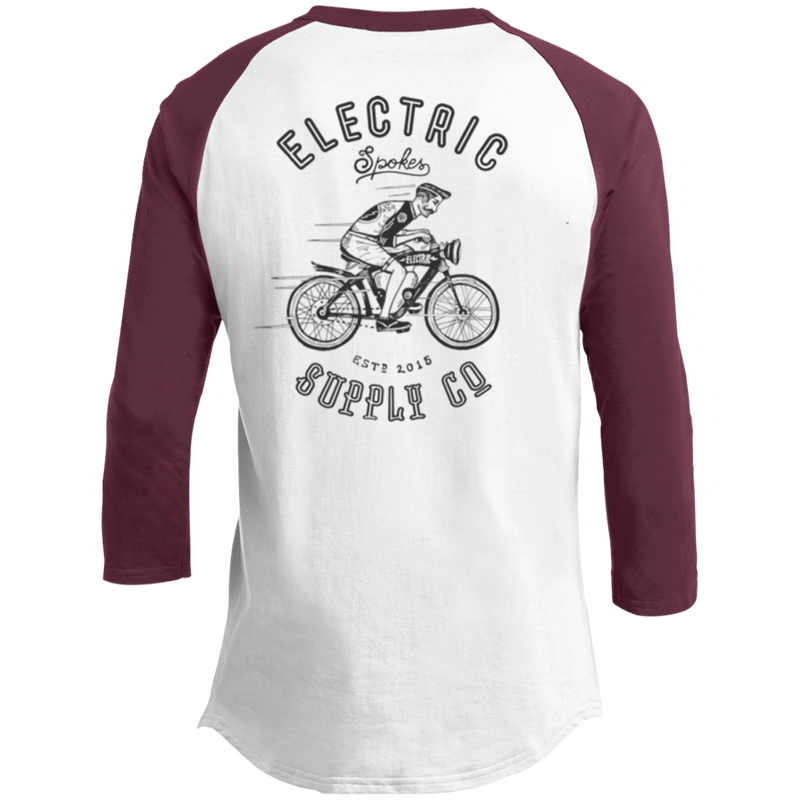 The Voltaire Cycles Baseball T-Shirt-Voltaire Cycles