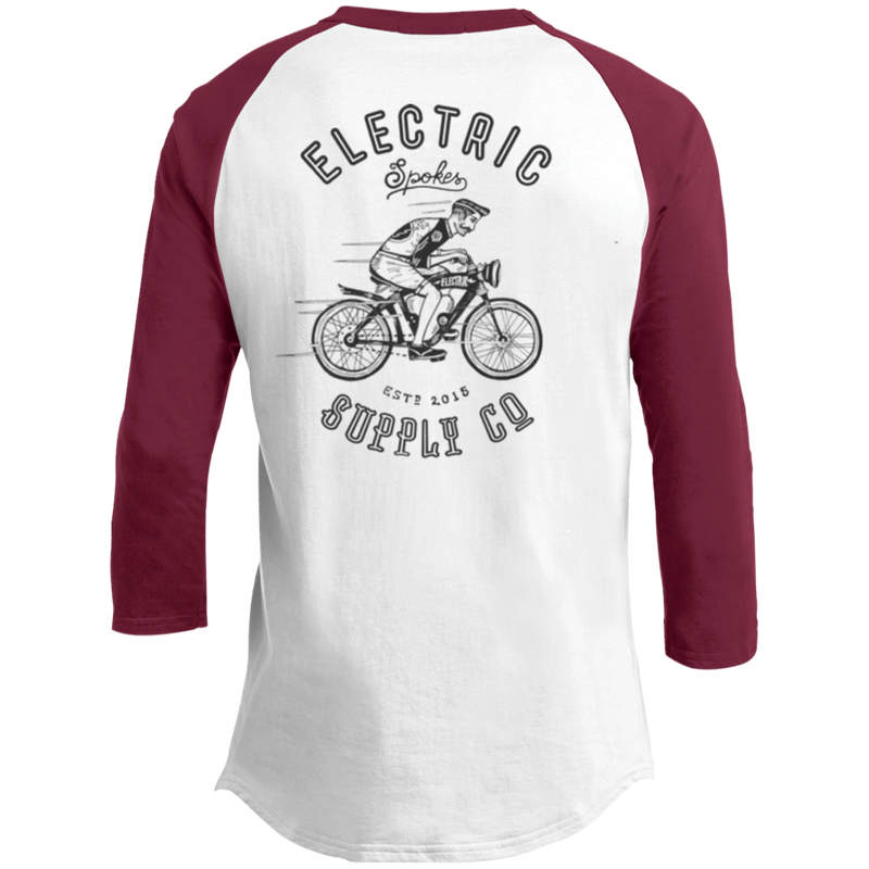 The Voltaire Cycles Baseball T-Shirt-Voltaire Cycles