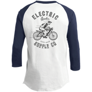 The Voltaire Cycles Baseball T-Shirt-Voltaire Cycles