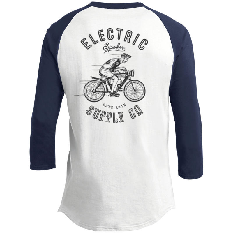 The Voltaire Cycles Baseball T-Shirt-Voltaire Cycles