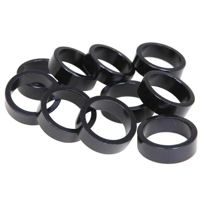 EVO, Alloy headset spacers, 28.6mm, Black, 5mm, (10X)-Voltaire Cycles