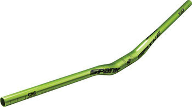 Spank Spike Race Bars Green 800mm Wide, 30mm Rise, 31.8mm Clamp-Voltaire Cycles