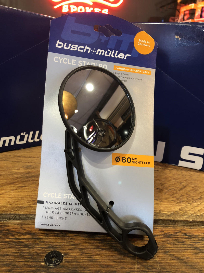 Bicycle Mirror Cycle Star with Long Arm Extension-Voltaire Cycles