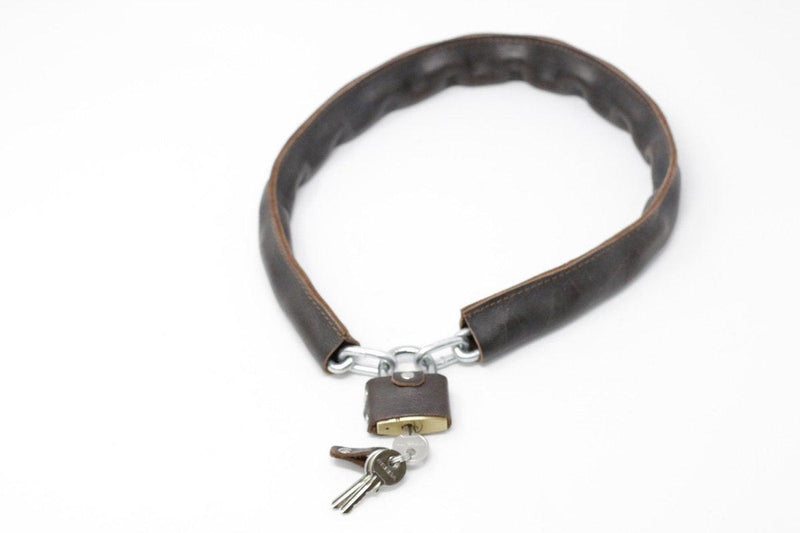 Handmade Leather Bicycle Chain Lock-Voltaire Cycles