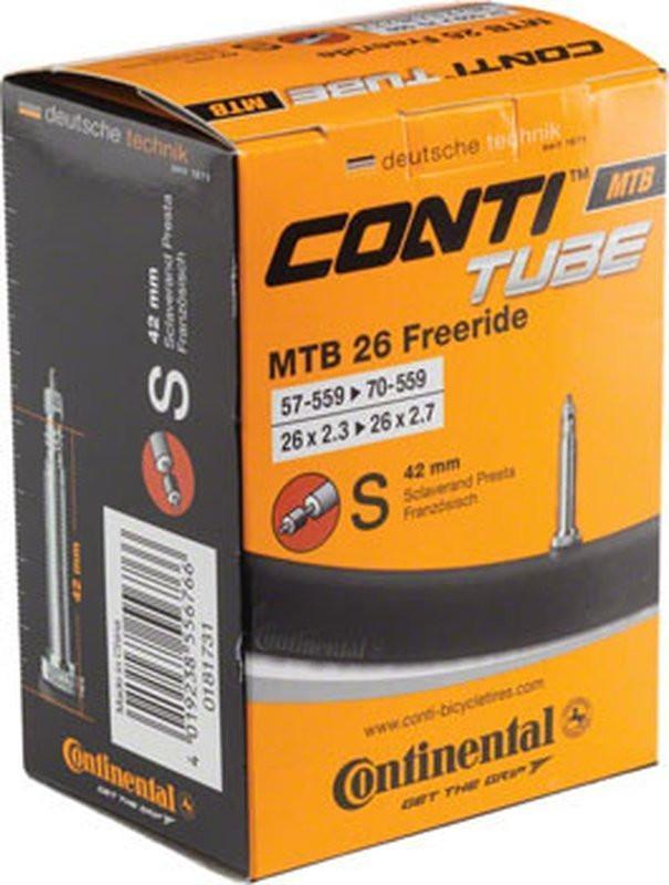 Continental MTB Freeride 26 x 2.3-2.7 42mm Presta Valve Tube-Voltaire Cycles